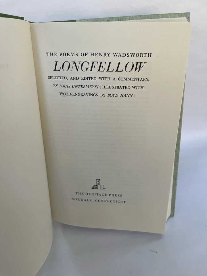 The Poems of Longfellow Henry Wadsworth Longfellow Heritage Club Press 1971 XLNT - Image 4 of 4