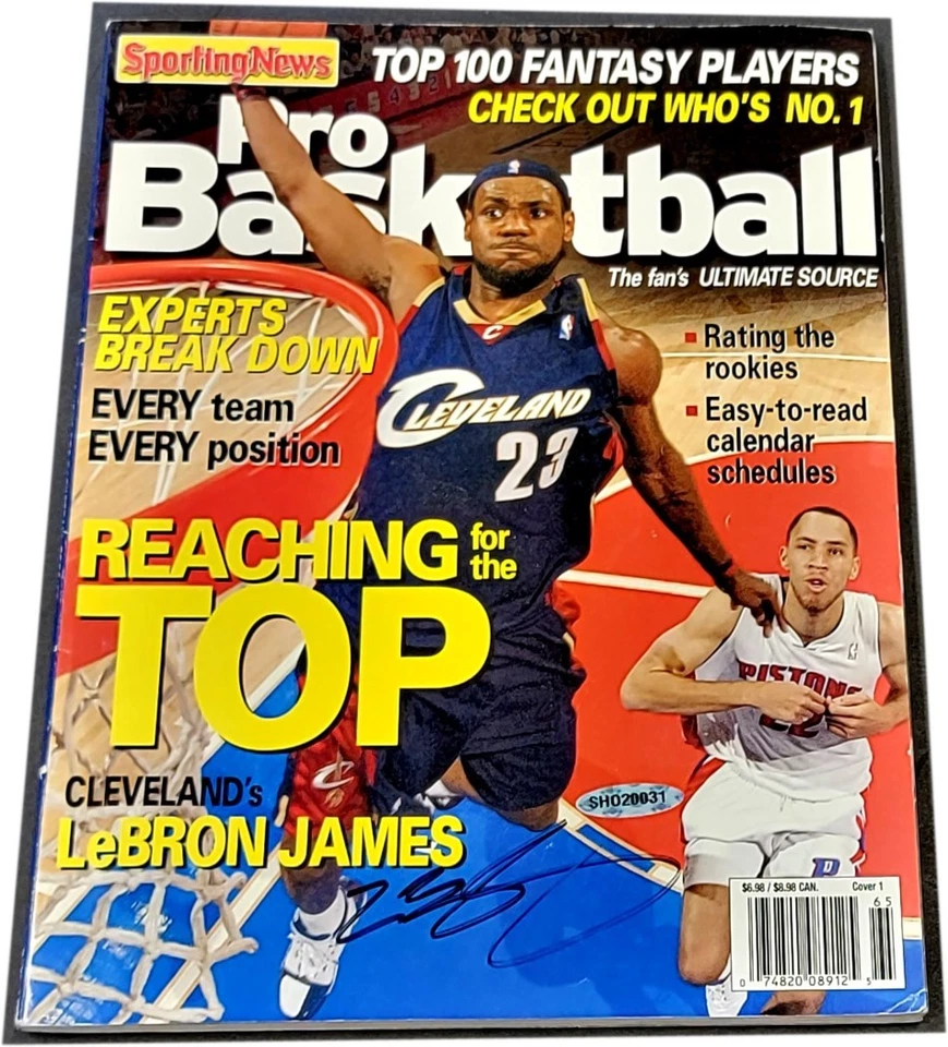 Lebron James Signed Autographed Pro Basketball Magazine Cavs Cover 1 UDA