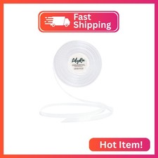 White Ribbon 1/4 Inches 36 Yards Satin Roll Perfect for Scrapbooking, Art, Weddi