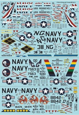 Xtradecal 1/72 US Navy USN A-7 Corsair II Pt 2 VA-215 VA-146 VA-12 VA-174 Decals