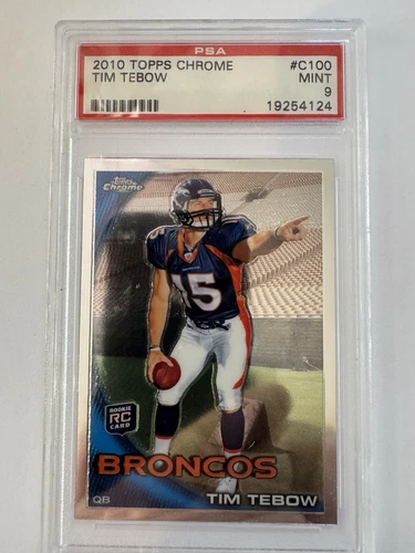 2010 Topps Chrome Tim Tebow Pointing Variant PSA 9