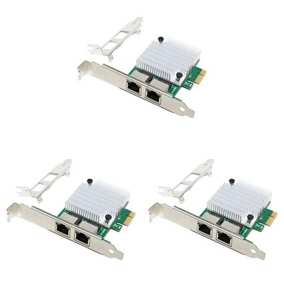 3X 2 RJ45 Port PCIe X1 Dual Gigabit Realtek 8111F +  ASM1082E Chipsatz  PCI1912