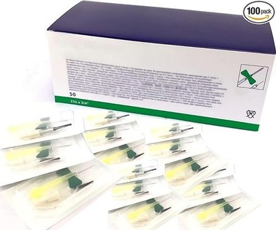 367344 Safety push button Blood Collection Set 21G x 3/4'' x 12'' Tubing - 50 Pack
