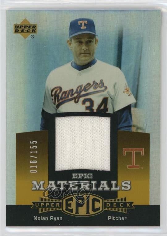 2006 Upper Deck Epic Materials Light Orange 16/155 Nolan Ryan #EM-NR3 HOF n8a