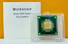 Microchip XLT64PT2 64-Pin, 0.5 mm, TQFP Header, QFP Transition Socket. Tested!