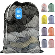 Mesh Laundry Bag XL Large Capacity Washable Drawstring Clothes Storage 24x36
