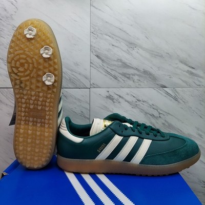 Adidas Samba Spikeless Men's SZ 12 Collegiate Green Gum Bottom Golf Shoes JP8652