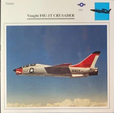 Vought Crusader Jet Plane Picture Vtg Original Aircraft Detail Collector Card 