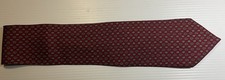 VTG Ferrell Reed 100 Silk Tie Red W/ Micro Paisley Mens Necktie 63.5  X 4  