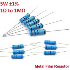 5W Big Power Metal Film Resistor  1 -  1 Ohm to 1M Ohm  Full Range of Values