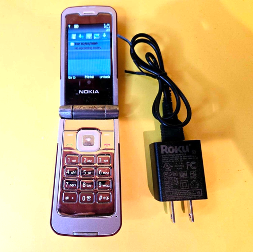🔥ROGERS & CHATR ONLY🔥 NOKIA SUPERNOVA 7510a-b RED FLIP METALLIC PHONE 2G GSM - 第 2/7 張圖片