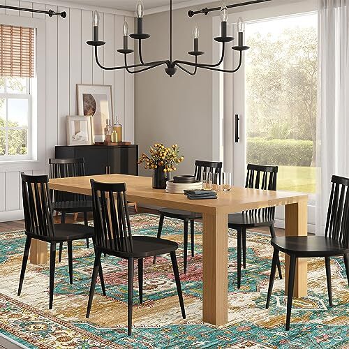 Washable Area Rugs - Large Rugs for Living Room Stain Resistant 9x12 Green - Picture 3 of 6