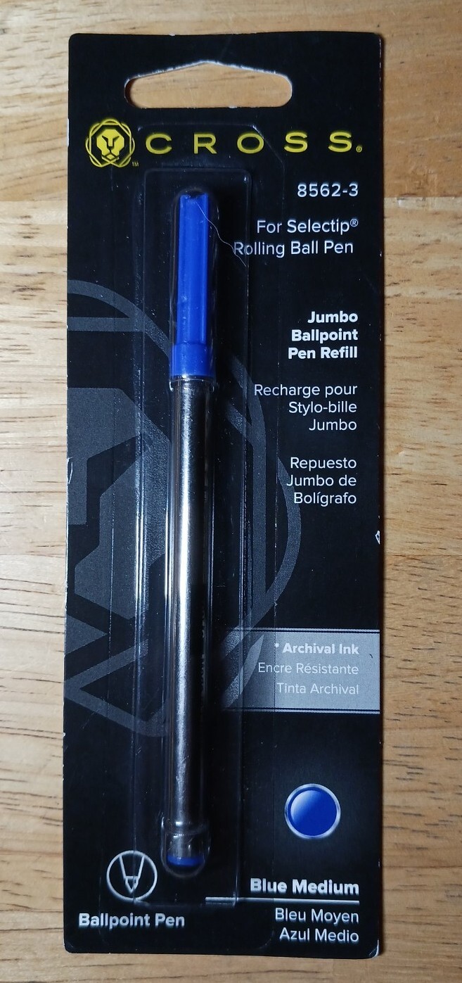 Cross Blue Selectip Jumbo Medium Point Ballpoint Pen Refills 85623
