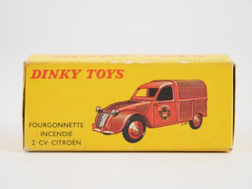Dinky Toys F N° 25D Citroën 2CV Furgoneta De Incendios En Caja 1/43 - Imagen 2 de 14