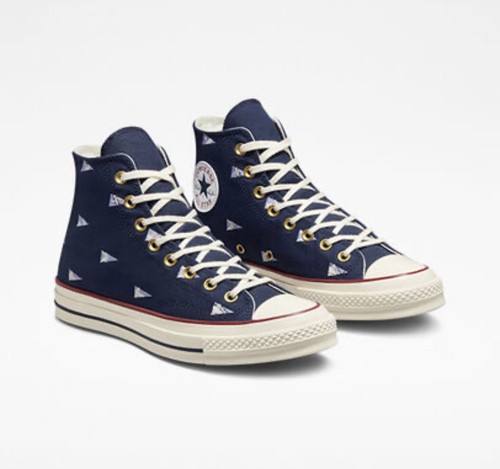 Converse Chuck 70 Sneakers Sz 9 High Nautical Flag Navy Blue Men Unisex A04965C - Picture 10 of 10