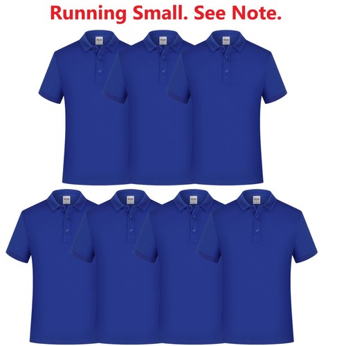 7 Pack Mens Casual Soft Cotton Polo T Shirt Dri-Fit Short Sleeve for Sports Golf - Picture 61 of 87