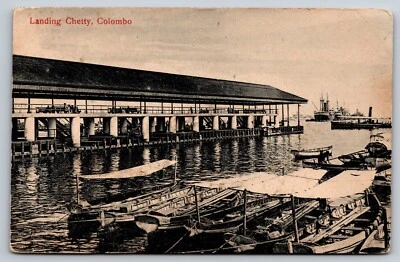 Vintage Landing Chetty Colombo Sri Lanka Divided Back Postcard D3 - Image 1 of 2
