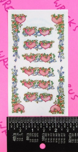 Six Hearts Stickers Vintage Frances Meyer - Picture 3 of 4