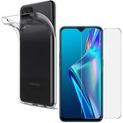 Per SAMSUNG GALAXY A12 COVER CUSTODIA SILICONE + PELLICOLA VETRO TEMPERATO A 12