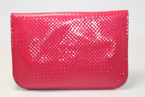 Pink Triangular Pattern Clutch Cross Body Purse by Dodam - Picture 5 of 8