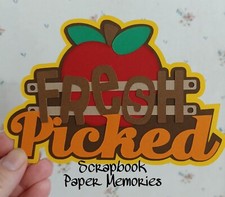 Premade paper piece, scrapbook, Fall, Autumn, Title, Fall Colors, Harvest