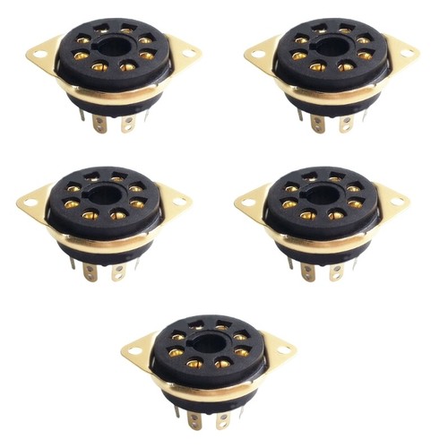 5pcs 8-Pin Vacuum Tube Socket Suitable for Preamps,Amplifiers GZS8-B1/GZS8-B1-G - Zdjęcie 8 z 9