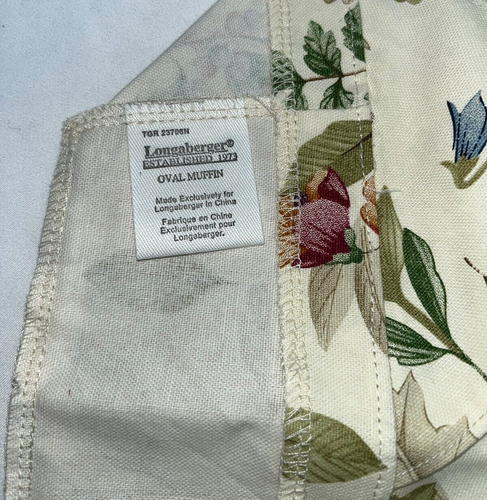 Longaberger Cestino Muffin Ovale Fodera Solo Campi Botanici #2370635 NUOVO - Foto 2 di 4