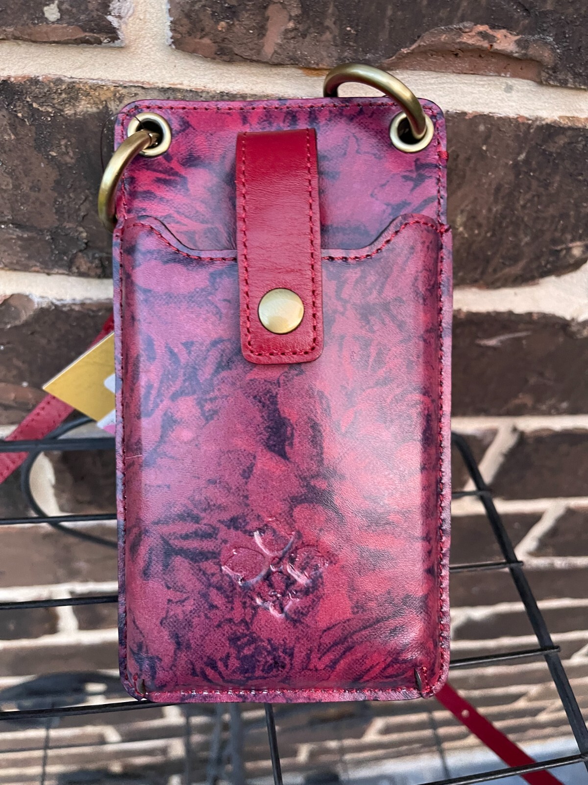 Patricia Nash Felicita Phone Crossbody Bag - Turquoise Full-Grain Leather