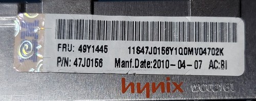 Hynix 8GB (2 X4GB) 2Rx4 PC3-10600R HMT151R7BFR4C-H9 D7 IBM 47J0156 - Picture 4 of 4