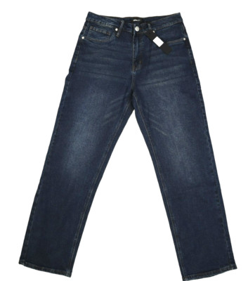 Nova Men Cornell Straight Blue Jeans Dark Wash 5-Pocket w Stretch Mens 30