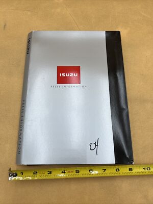 2004 ISUZU PRESS KIT MEDIA INFORMATION- ORIGINAL WITH CD ROM AND STORAGE FOLDER.