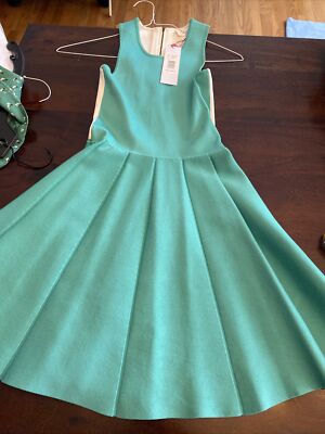 Parker Fit And Flare Dress Green/ivory Sz XS NWT | eBay