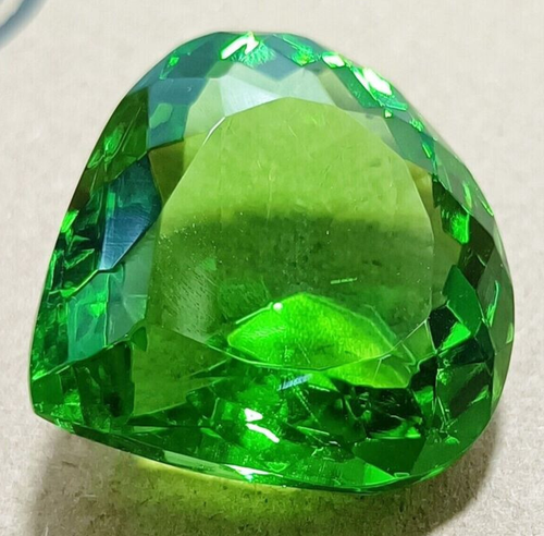 AAA+ 64.60 Ct. Large Green Peridot Pear Cut Loose Gemstone Gift for Birthday/Her - Picture 3 of 10