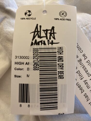T-shirt uomo Altamont taglia M Altamont alta e asciutta grafica orso tie dye macchiata - Foto 6 di 8