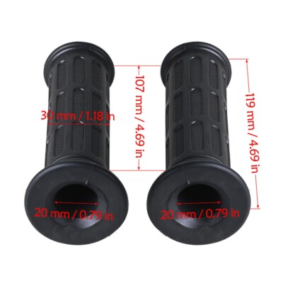 22mm 7/8" Handlebar Hand Grips For Thumb Throttle ATVs, Quads, Buggies & 4 Wheelers – Black
