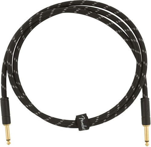 Genuine Fender® 5' Deluxe Series Instrument Cable Black Tweed 0990820093 Guita - Picture 3 of 3