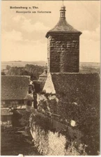 Old postcard postcard Rothenburg - part of the wall at the Siebert Tower GERMANY (1074431)