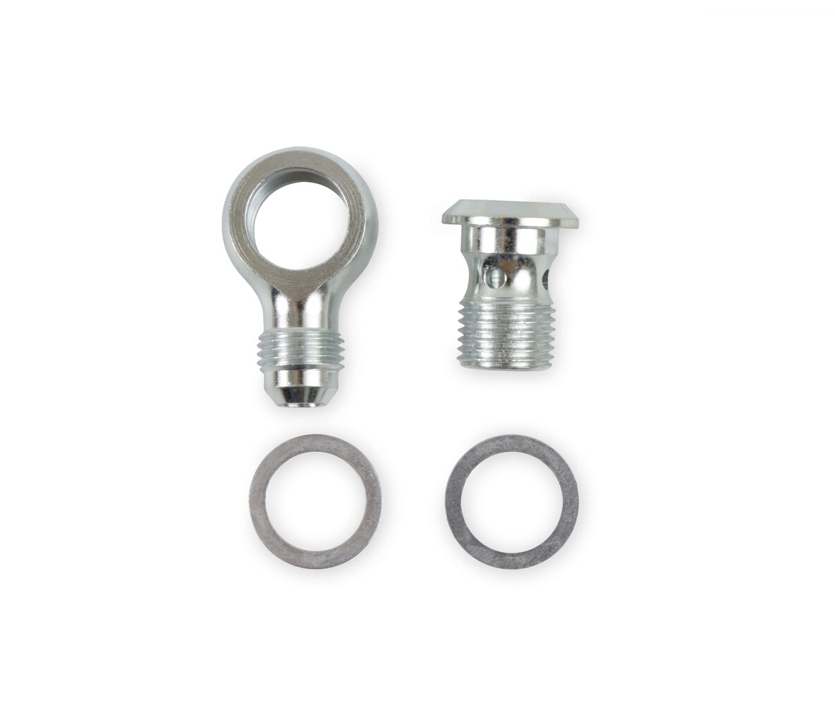 Earl's Steel Adapter Fitting - #6 Banjo to 16mm x 1.5 Earl's Steel Adapter Fitting - #6 Banjo to 16mm x 1.5