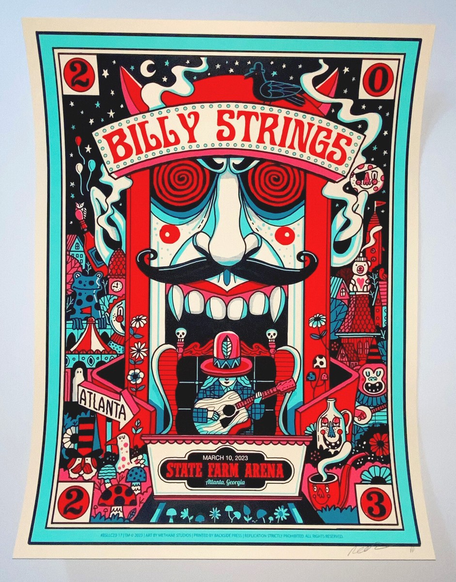 Billy Strings Poster State Farm Arena Atlanta GA 3/10/23