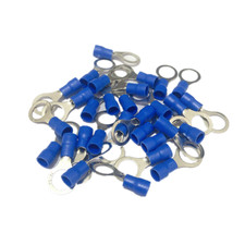 50PCS Blue 16-14AWG Cable Wire Crimp Connector 5/16" Ring Terminals
