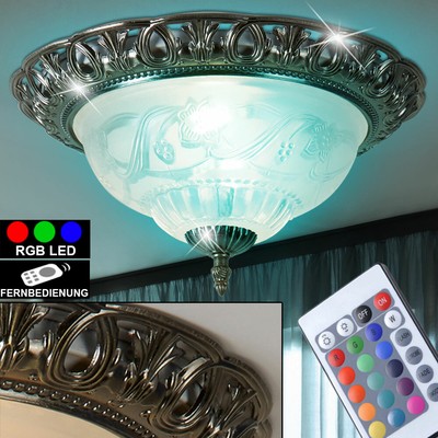 RGB LED Decken Lampen Wohn Zimmer Fernbedienung Glas Dekor Beleuchtung dimmbar