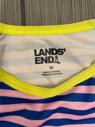 Lands End Striped Long Sleeve Rashguard Size Medium (10) - Picture 2 of 5
