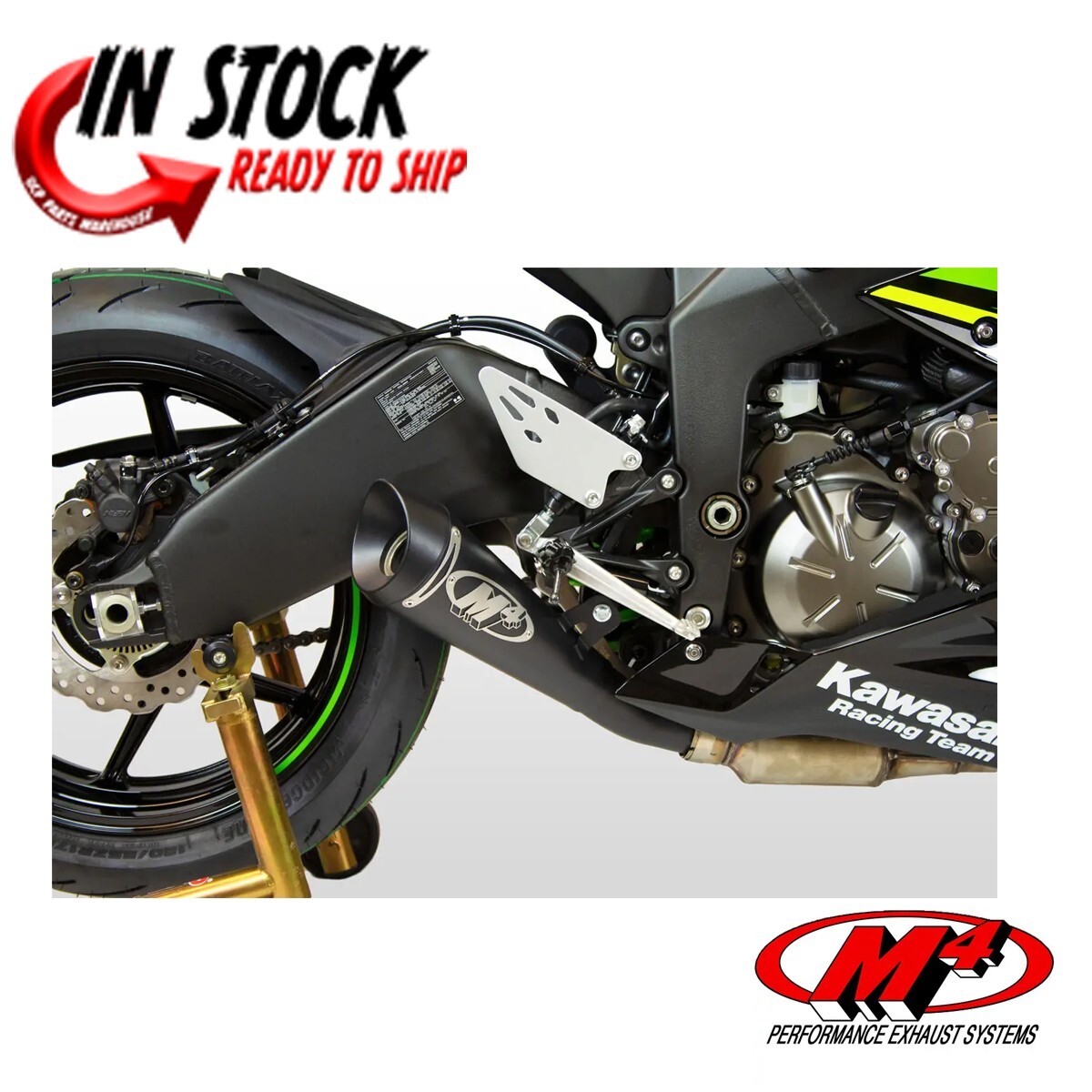 M4 EXHAUST SLIP-ON MUFFLER GP19 KAWASAKI 2009-2025 ZX6R