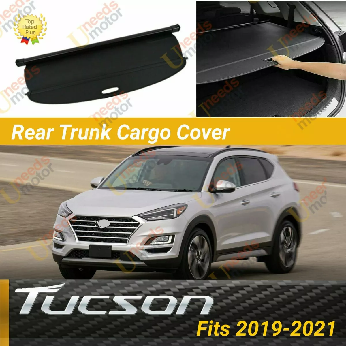For Hyundai Tucson 2019 2021 TRUNK BLACK OE STYLE RETRACTABLE