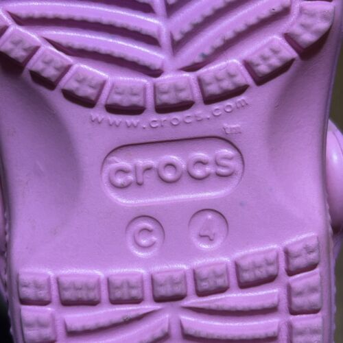 Crocs Classic Pink Clogs Slip-on Shoes 206990 Children Toddler Size C-4 EUC - Picture 6 of 11