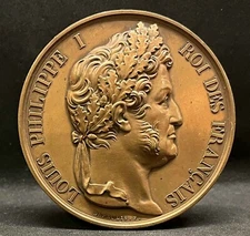 By Depaulis - France 1844 King Louis Philippe I A Duquesne La Ville de Dieppe