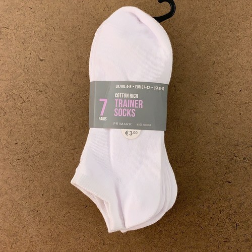 primark white trainer socks