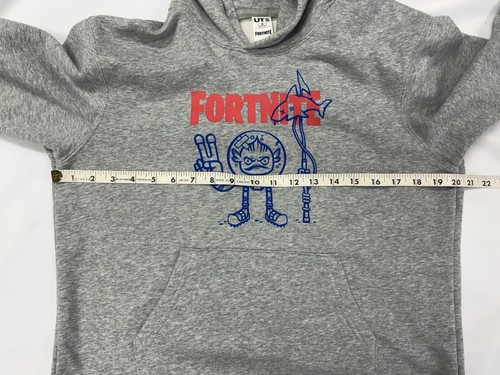 Fortnite Leviathan Uniqlo Heathered Gray Herren Pullover Hoodie XS LESEN** - Bild 5 von 17