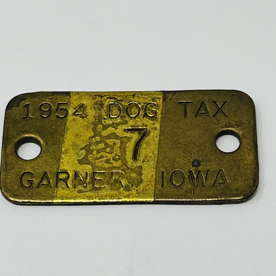 1954 1955 Garner Iowa Dog Tags Tax License Vintage City IA eBay