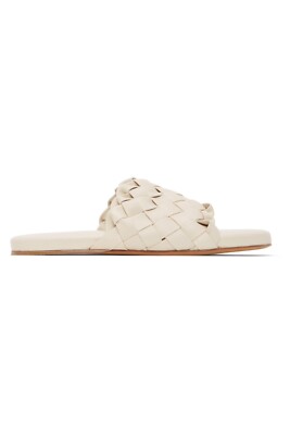 Bottega Veneta★素敵!Men's Intrecciato Leather Sandals White Bottega Veneta Men's Intrecciato Leather Sandals White 7 US